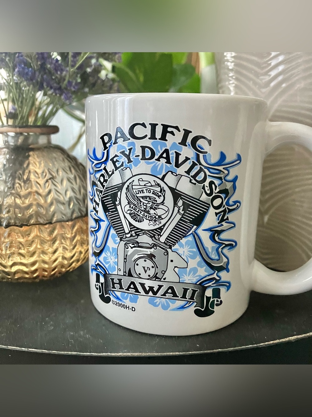 Vintage Harley Davidson Pacific Hawaii mug